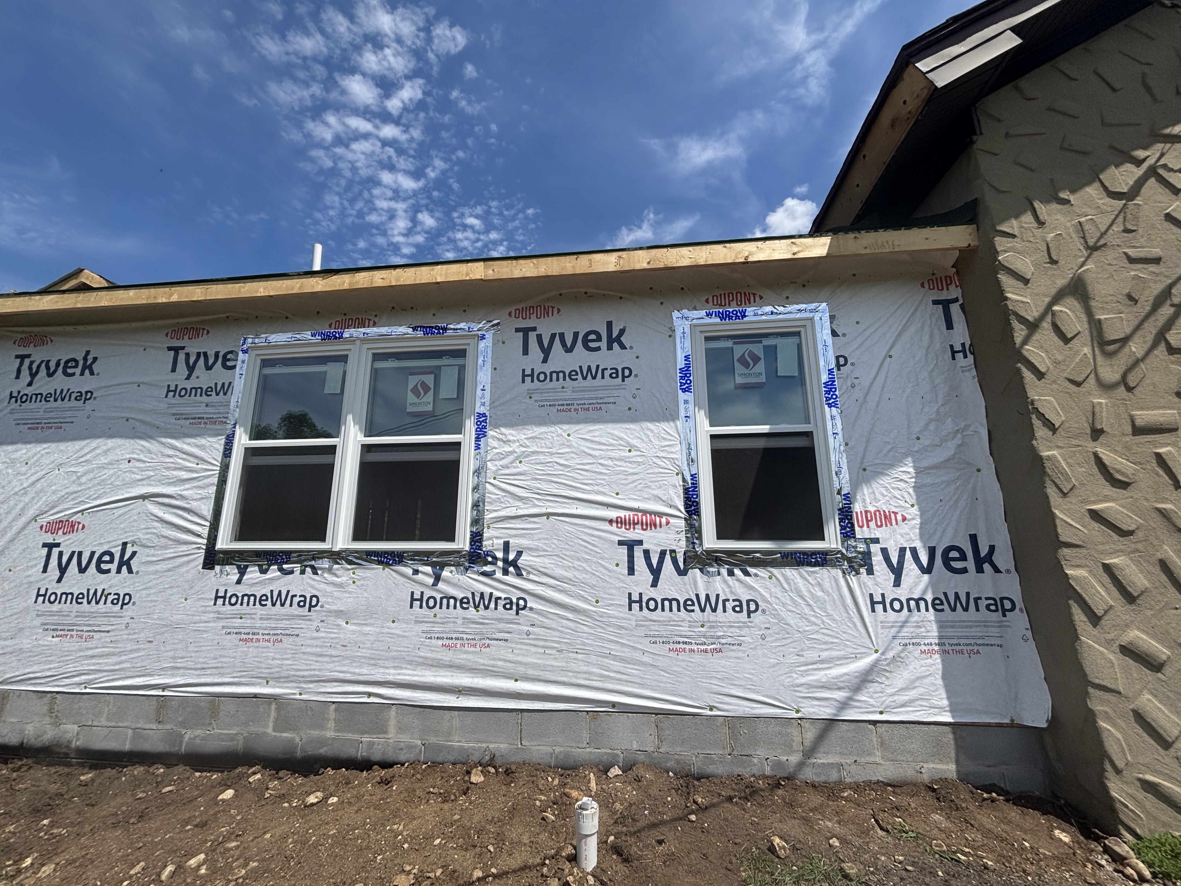 New construction window installation